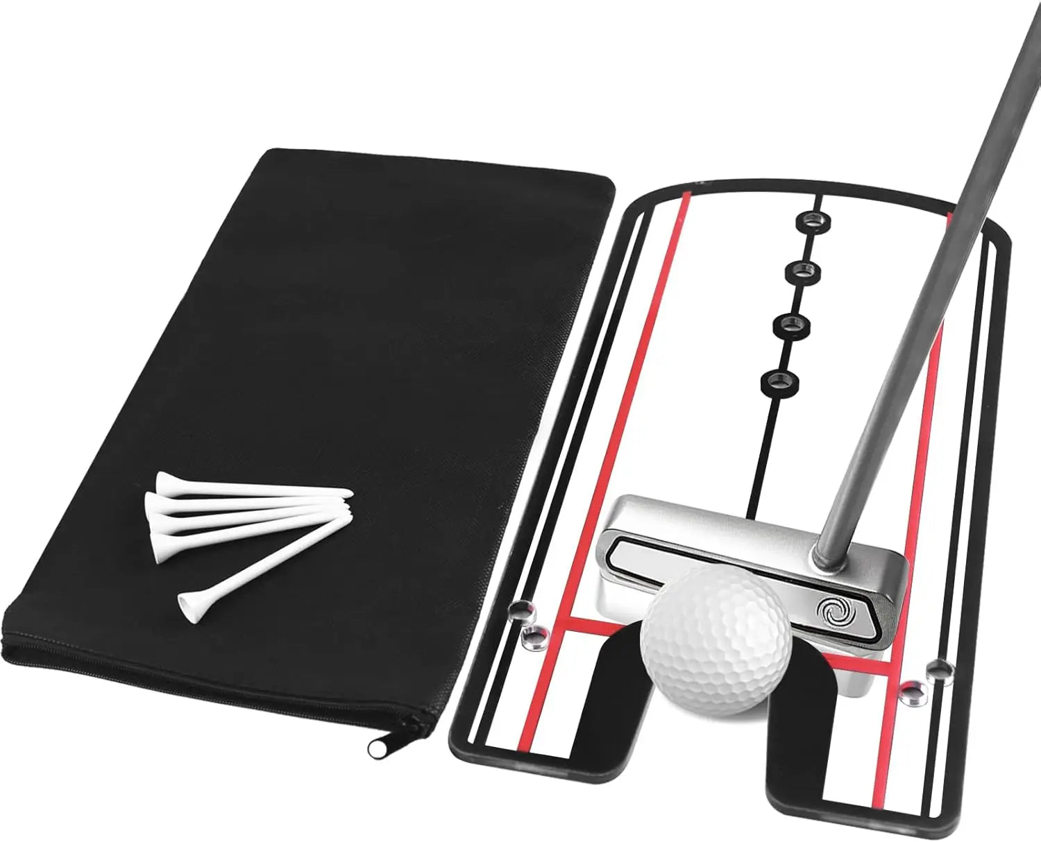 Golf Putting Mirror - Alignment Training Aid with Laser-Engraved Lines.