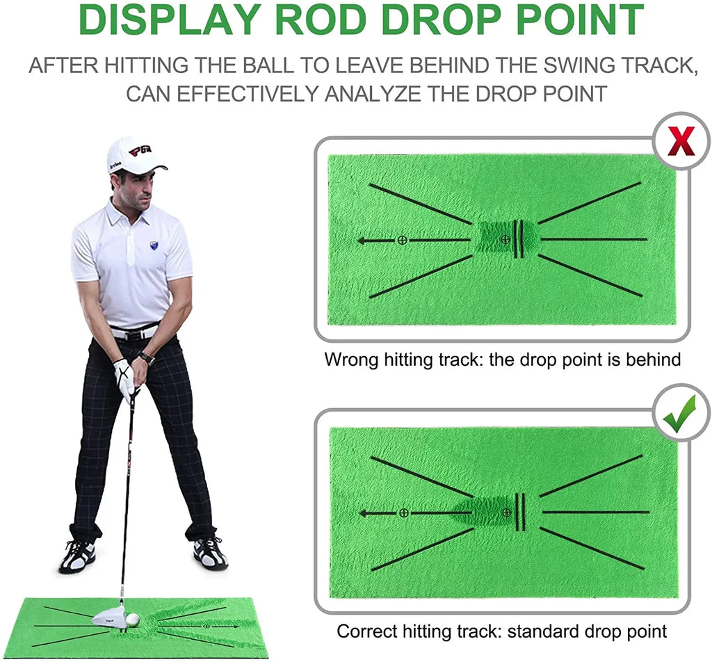 Golf Training Mat Golf Swing Practice Marking Pad Inspection Batting Trajectory Direction Detection Pad