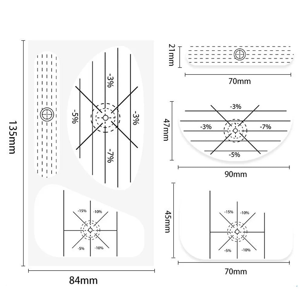 150PCS Golf Club Impact Tape Labels Stickers For Driver Woods Irons Putter Hitting Recorder Training Aids for Swing Practice