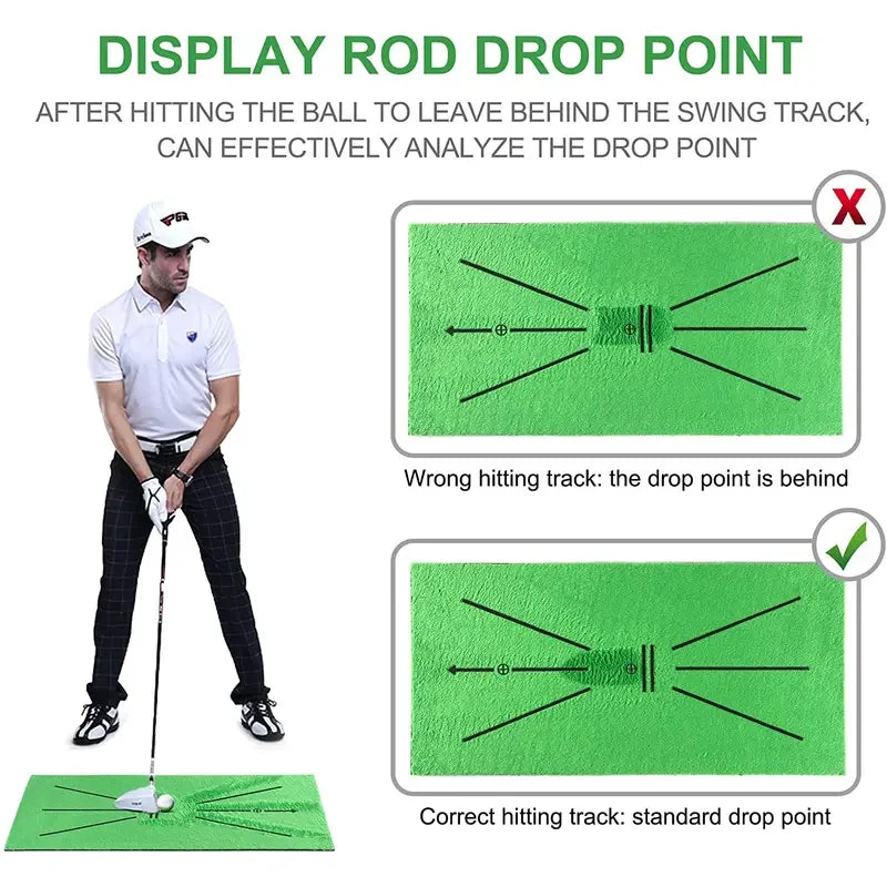 Golf Training Mat Golf Swing Practice Marking Pad Inspection Batting Trajectory Direction Detection Pad