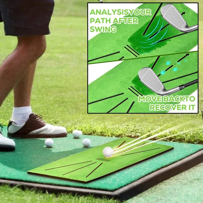 Golf Training Mat Golf Swing Practice Marking Pad Inspection Batting Trajectory Direction Detection Pad