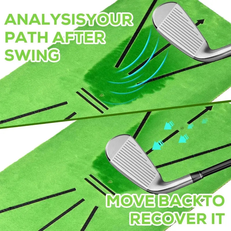 Golf Training Mat Golf Swing Practice Marking Pad Inspection Batting Trajectory Direction Detection Pad