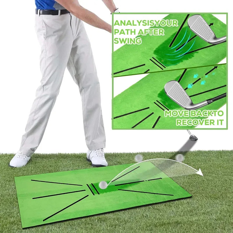 Golf Training Mat Golf Swing Practice Marking Pad Inspection Batting Trajectory Direction Detection Pad