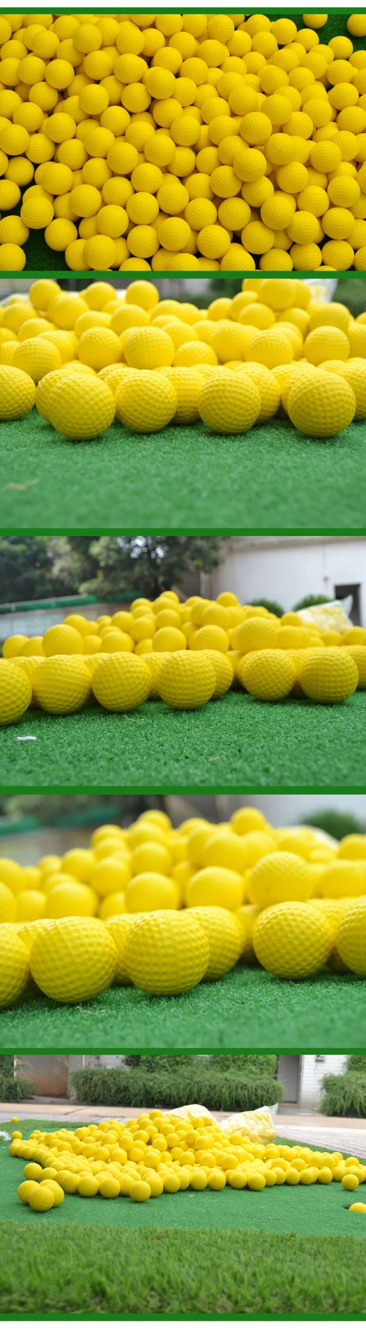 PGM 10pcs Golf Balls Light Indoor Outdoor Training Practice Golf Sports Sponge Elastic PU Foam Balls Q008